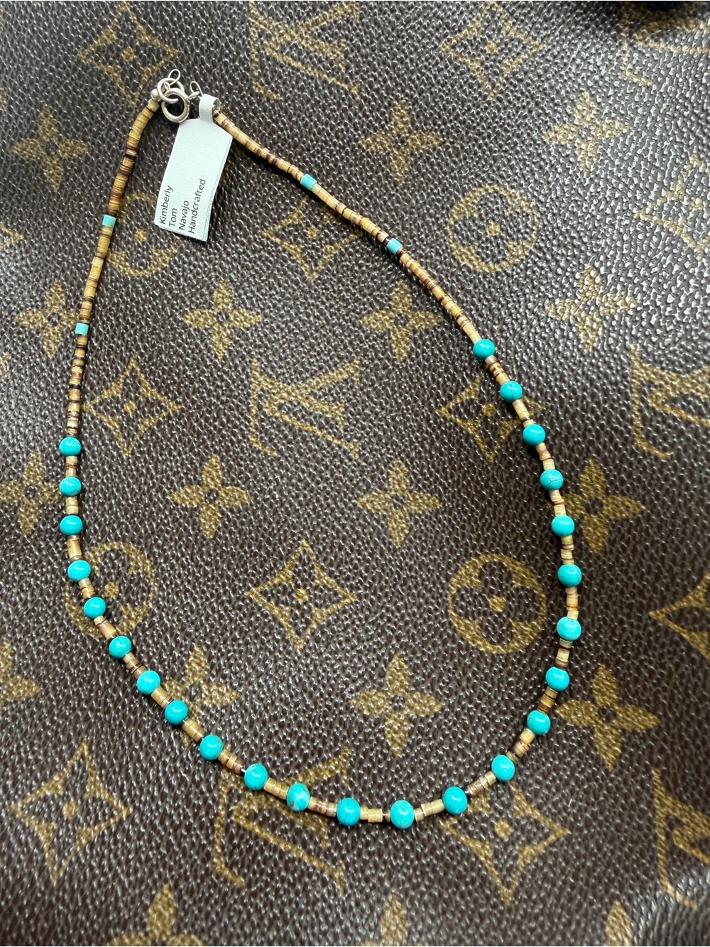 Native made Kingman Turquoise Bead necklace